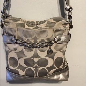 Coach Vintage Signature Sateen Chain Duffle Crossbody